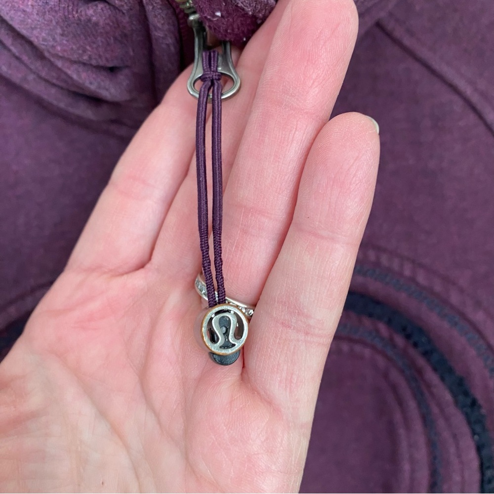 Lululemon Cuddle Up Jacket Cotton Fleece Heathered Plum Women’s Size 4 Athletic - Picture 7 of 12